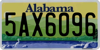 AL license plate 5AX6096
