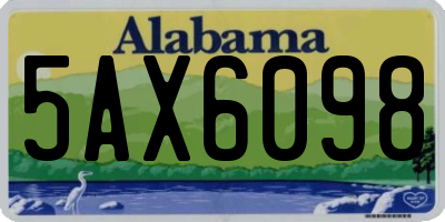 AL license plate 5AX6098