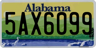 AL license plate 5AX6099