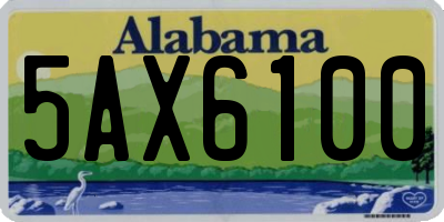 AL license plate 5AX6100