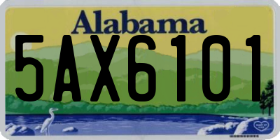 AL license plate 5AX6101