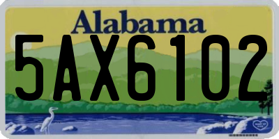 AL license plate 5AX6102