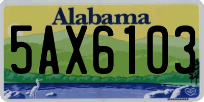 AL license plate 5AX6103