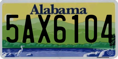 AL license plate 5AX6104