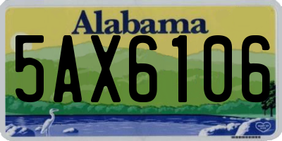 AL license plate 5AX6106