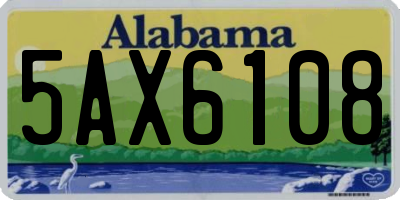 AL license plate 5AX6108