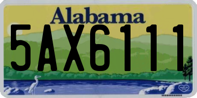 AL license plate 5AX6111
