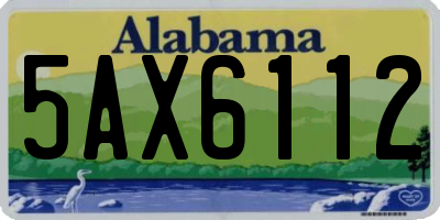 AL license plate 5AX6112