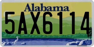 AL license plate 5AX6114