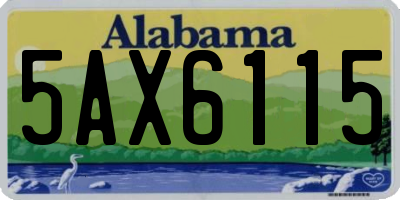 AL license plate 5AX6115