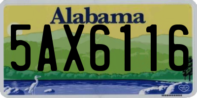 AL license plate 5AX6116