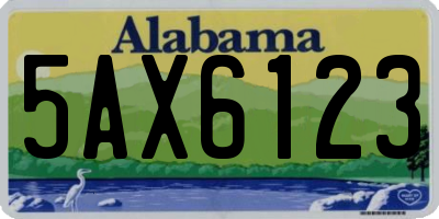 AL license plate 5AX6123
