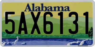 AL license plate 5AX6131