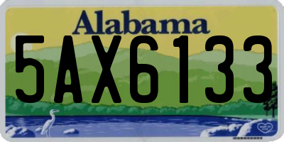 AL license plate 5AX6133