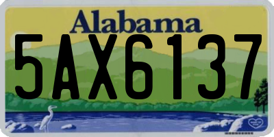 AL license plate 5AX6137