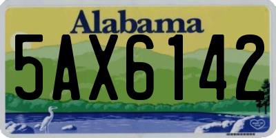 AL license plate 5AX6142