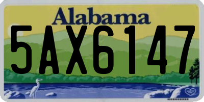 AL license plate 5AX6147