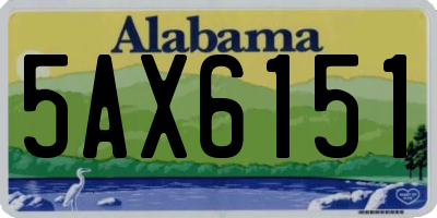 AL license plate 5AX6151