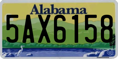 AL license plate 5AX6158