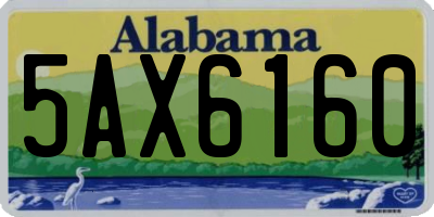 AL license plate 5AX6160