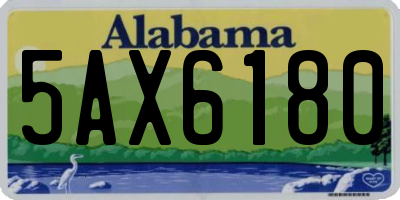 AL license plate 5AX6180