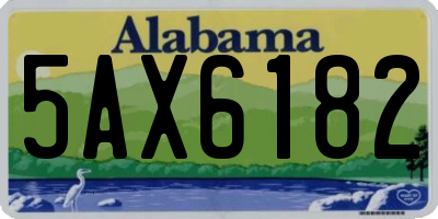 AL license plate 5AX6182