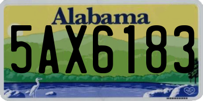 AL license plate 5AX6183