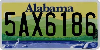 AL license plate 5AX6186