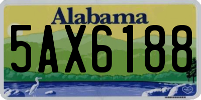 AL license plate 5AX6188