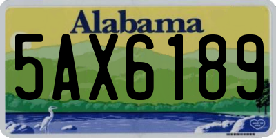 AL license plate 5AX6189