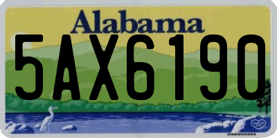 AL license plate 5AX6190