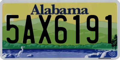 AL license plate 5AX6191
