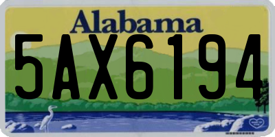 AL license plate 5AX6194