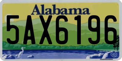 AL license plate 5AX6196