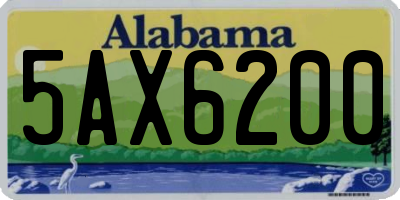 AL license plate 5AX6200