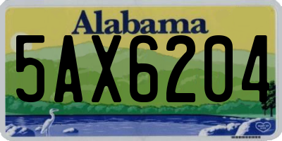 AL license plate 5AX6204