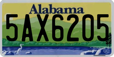AL license plate 5AX6205