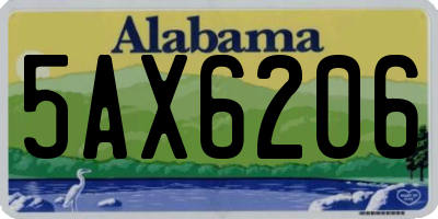 AL license plate 5AX6206