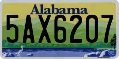 AL license plate 5AX6207