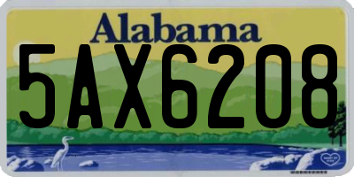 AL license plate 5AX6208