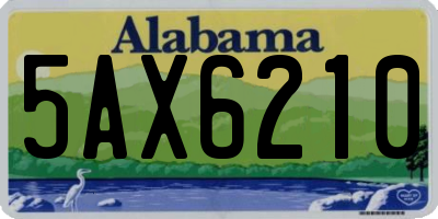 AL license plate 5AX6210