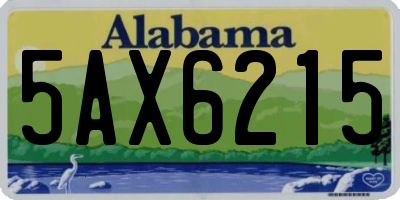 AL license plate 5AX6215