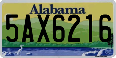 AL license plate 5AX6216