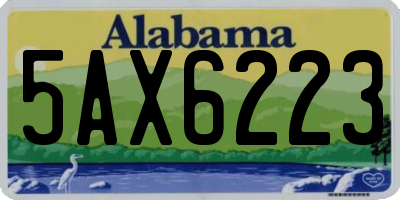 AL license plate 5AX6223