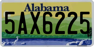 AL license plate 5AX6225