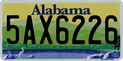 AL license plate 5AX6226