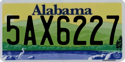 AL license plate 5AX6227