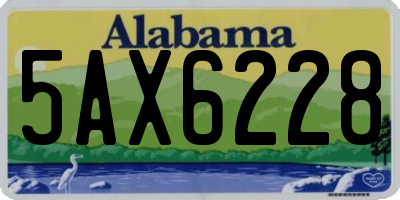 AL license plate 5AX6228