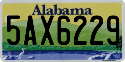 AL license plate 5AX6229