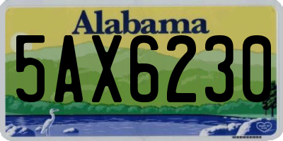AL license plate 5AX6230